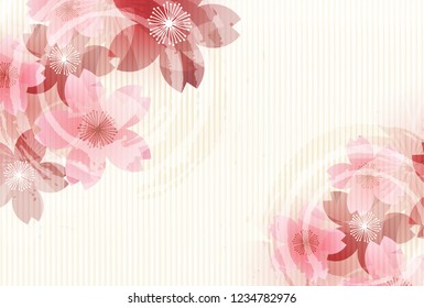 Cherry Blossoms Spring New Year card background