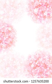 Cherry Blossoms Spring New Year card background