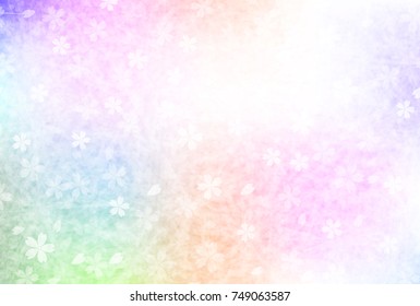 Cherry Blossoms Spring New Year card background