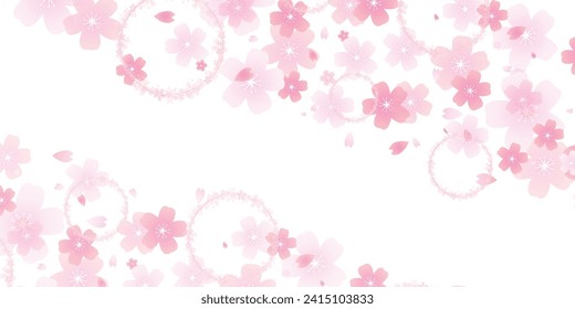 Cherry Blossoms Spring Petals Background