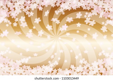 Cherry blossoms and whirlpools, Spring wind, background material Wallpaper