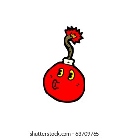 caricatura de cereja-bomba