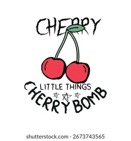 Cherry Bomb Retro Graphic Tee.