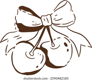 cherry with bow coquette clipart, cute, y2k, coquette aesthetic, bows clipart, crafts Bows Coquette, love, pink ribbon, Pink Coquette Ribbon Clipart Gift bow clipart cherry Decoration valentine