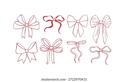 Ilustración dibujada a mano de Vector caprichoso de arco de cereza