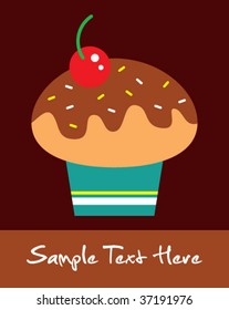 cherry cake card