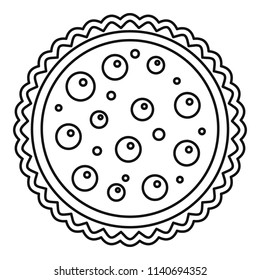 Cherry cake icon. Outline illustration of cherry cake vector icon for web design isolated on white background
