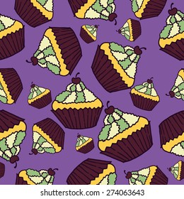 cherry cake pattern color