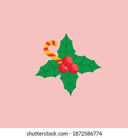 cherry candy  christmas icon set