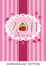 cherry card new year