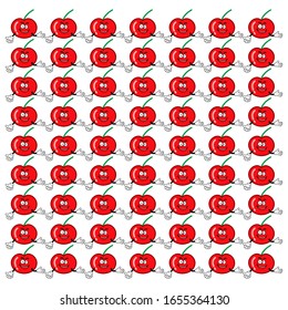 Cherry Cartoon Character facial expressions illustration