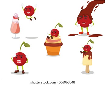 cherry cartoon illustration design