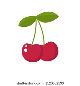 Cherry Cartoon Simple Design Cherries Icon Stock Vector Royalty Free 1120582133