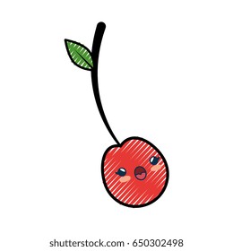 cherry cartoon smiley