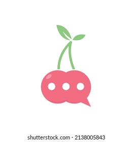 logotipo de cherry chat perfecto para marca e identidad visual