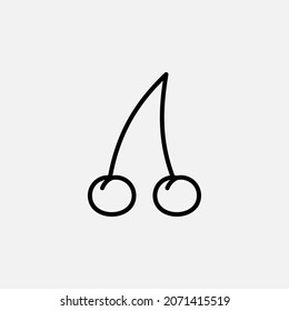 Cherry, cherries line icon design concept 