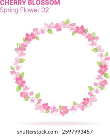 Cherry circular frame vector material