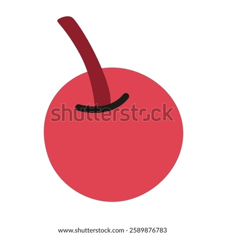 Cherry clip art, clip art cherry, red cherry vector illustration, flat icon design, cartoon style icon
