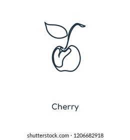 Cherry concept line icon. Linear Cherry concept outline symbol design. This simple element illustration can be used for web and mobile UI/UX.