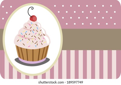 Cherry cupcake