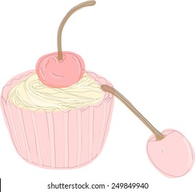 Cherry cupcake