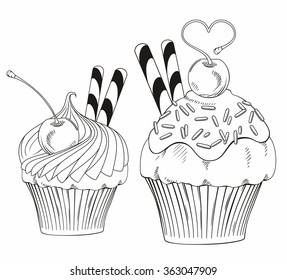 Cherry cupcake