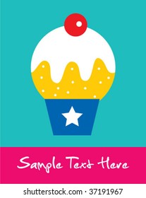 cherry cupcake card