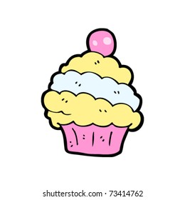 cherry cupcake cartoon