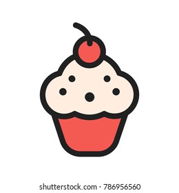 Cherry Cupcake Icon