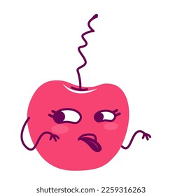 cherry lindo ilustración emoción pegatina al asco