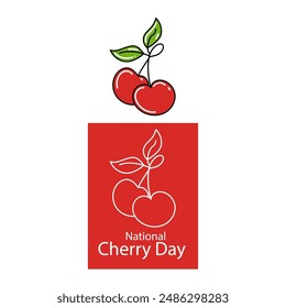 Cherry day vector illustration. National Cherry Day