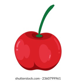 diseño de iconos de frutas deliciosas de cerezo aislado