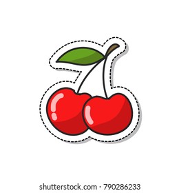 cherry doodle icon