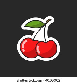 cherry doodle icon