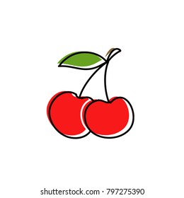 Cherry Doodle Icon