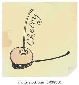 Cherry drawing letter paper