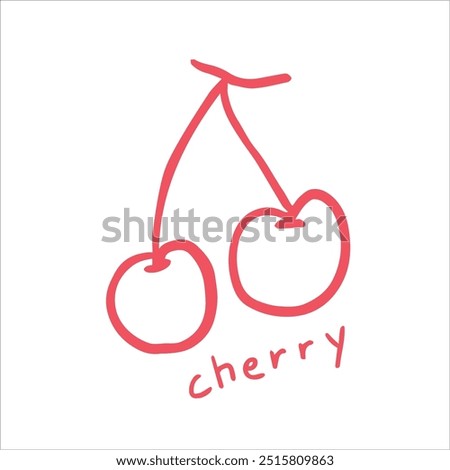 Cherry, dring, cocktail, Simple, elegant and stylish collection of modern hand drawn illustrations, logos, design