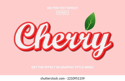 Cherry Editable Text Effect Style