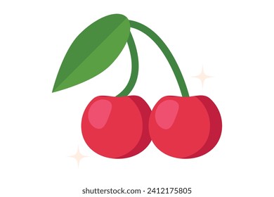 Cherry Flat Decor Sticker Design