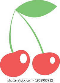 Icono del vector de iluminación plana de cerezo