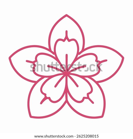 Cherry flower vector art icon