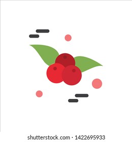 Cherry, Food, Fruit  Flat Color Icon. Vector icon banner Template