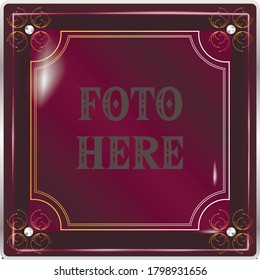 Cherry frame under glass for your photo