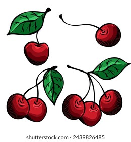 dibujo a mano alzada de cereza
