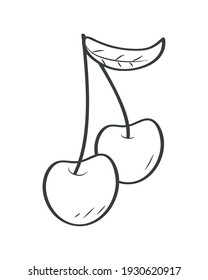 cherry fresh fruit healthy icon