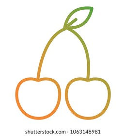 cherry fresh fruit icon