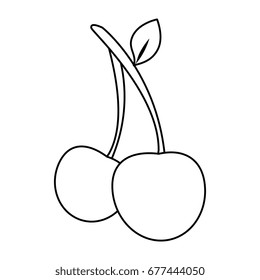 cherry fresh fruit icon