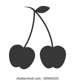 cherry fresh fruit isolated icon vector illustration design