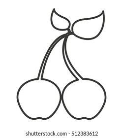 cherry fresh fruit isolated icon vector illustration design