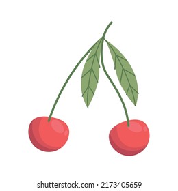 cherry fresh fruit nature icon